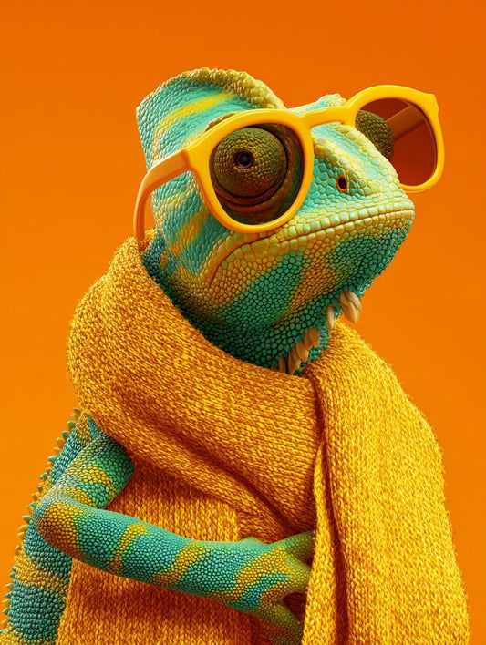 “Coolameleon – Poster Vibrant Fashion Reptile”